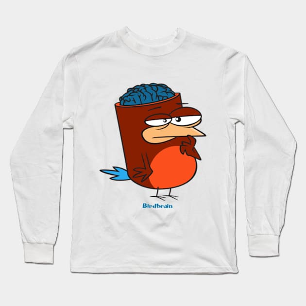 Birdbrain Design for Bird Lovers Long Sleeve T-Shirt by ConCept